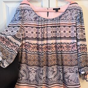 Roz & Ali Blouse 3/4 Sleeve 2x